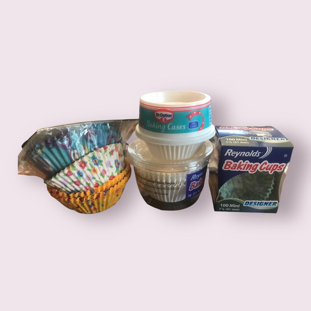 🔥LAST CHANCE  5 for $15 Colorful Printed Cupcake Baking Liners Regular & Mini